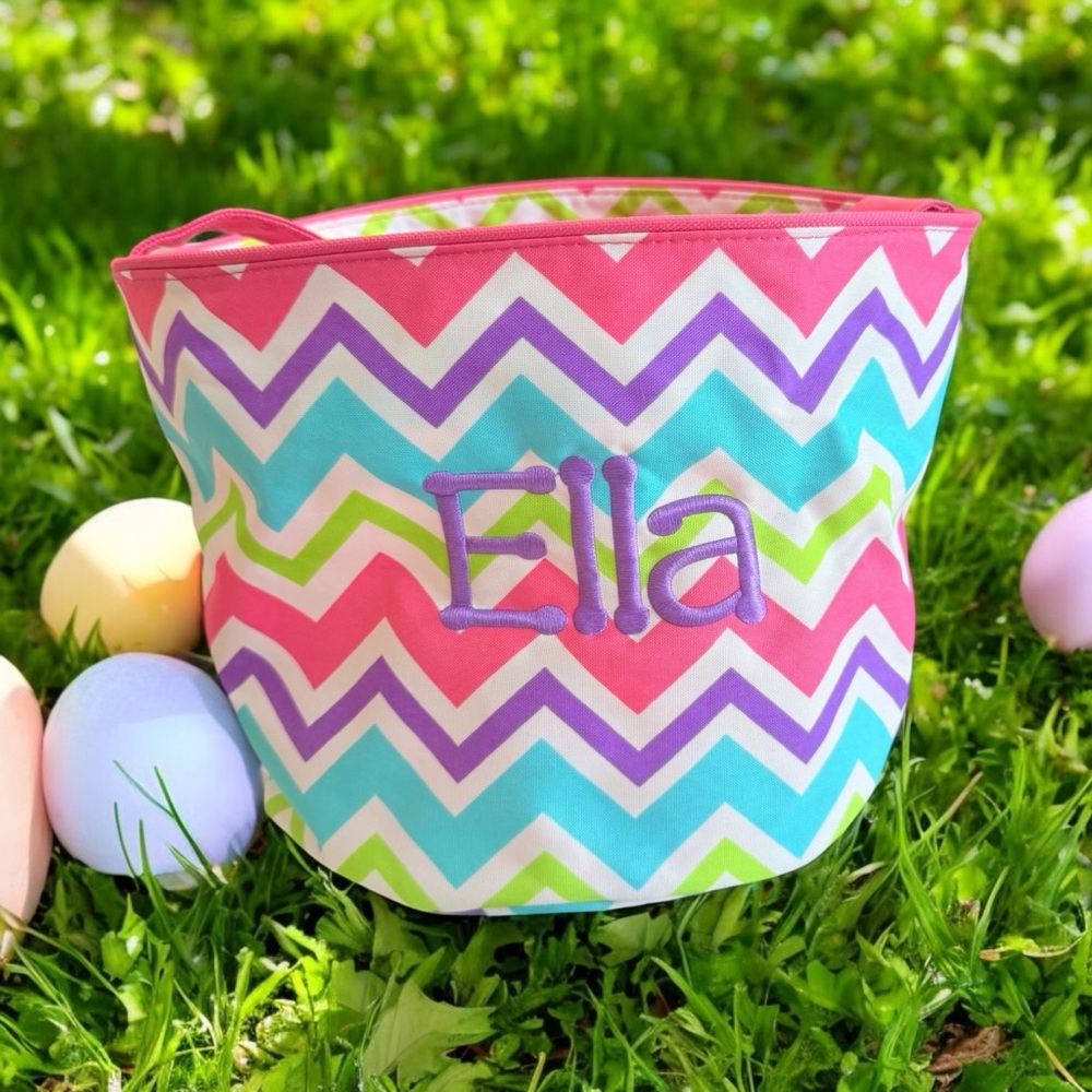 Super Cute ‘ELLA’ Easter Basket - Size 10” Round - Gently Used - Super Clean